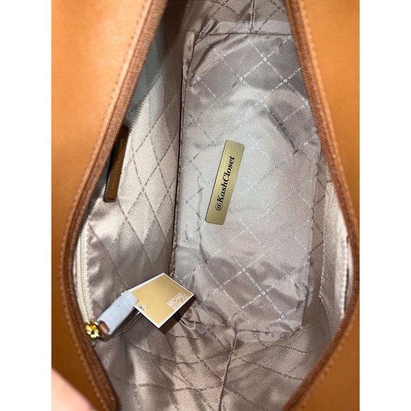 Michael Kors Gilly Large Color-Block Logo and Leather Tote Bag -Luggage Multi - Picture 6 of 11